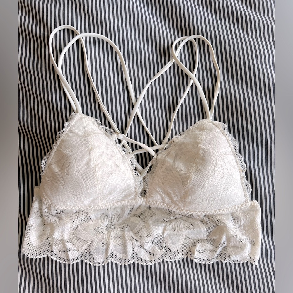 PINK Strappy Lace Bralette